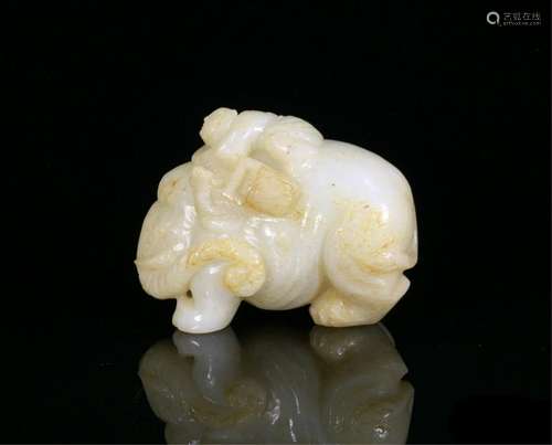 Chinese Jade Carved Elephant