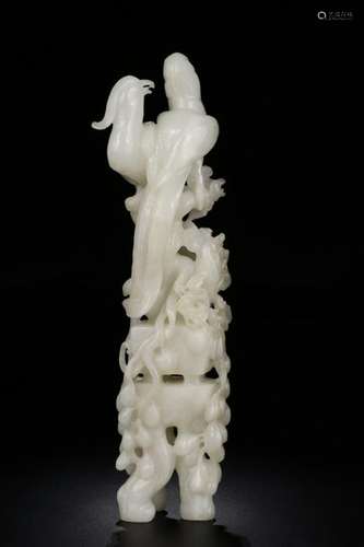 Chinese Jade Carved Parrot