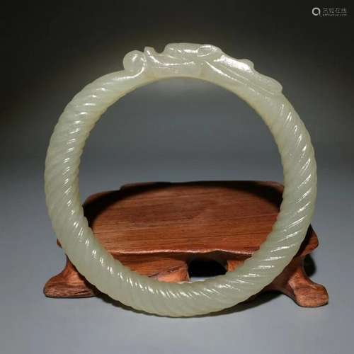 Chinese Jade Carved Bangle