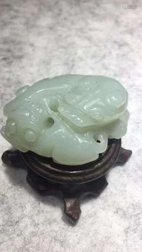 Qing Chinese Jade Carved Beast