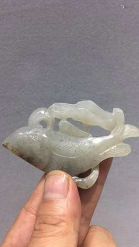 Qing Chinese Jade Carved Fish