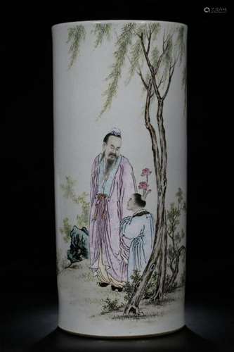 Republican Chinese Famille Rose Porcelain Brushpot