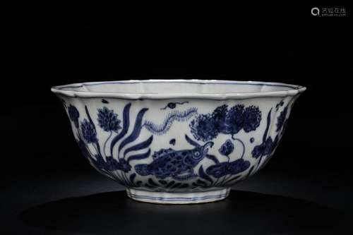 Chinese Blue and White Porcelain Bowl