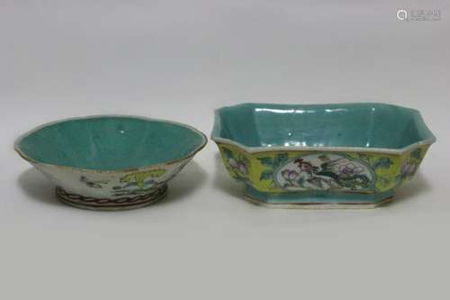 Two Chinese Famille Rose Bowl