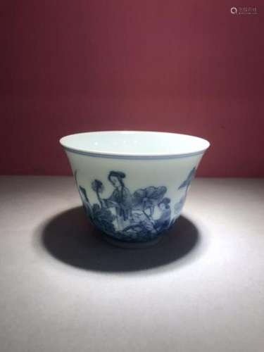 Chinese Blue and White Porcelain Cup