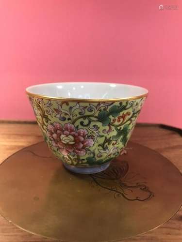 Chinese Famille Rose Porcelain Cup