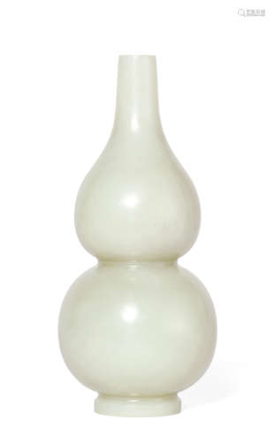 清中期 白玉葫芦瓶