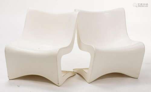 Charles Zublena, deux fauteuils Space Age, 1970