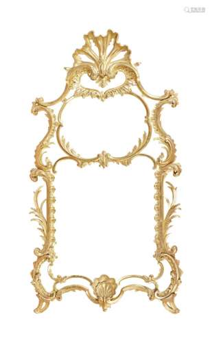 18TH-CENTURY CARVED GILTWOOD CHIPPENDALE MIRROR