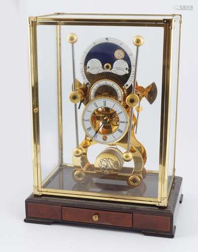 CASED SKELETON CLOCK