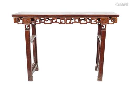 CHINESE QING PERIOD HARDWOOD ALTAR TABLE