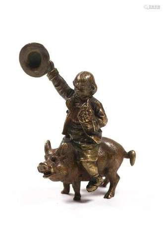 Figurine en bronze de Vienne peinte représentant