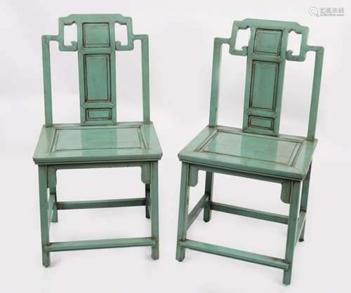 PAIR OF 19TH-CENTURY CHINESE HARDWOOD CHAIRS