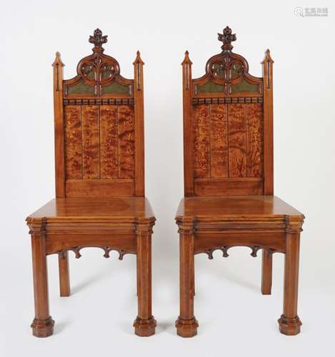 PAIR OF 19TH-CENTURY CARVED GOTHIC CHAIRS