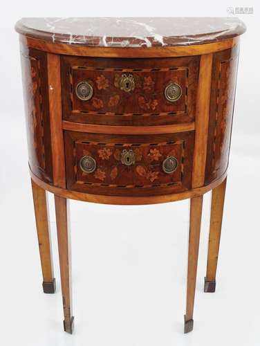 LATE 18TH-CENTURY KINGWOOD & MARQUETRY PIER CHEST