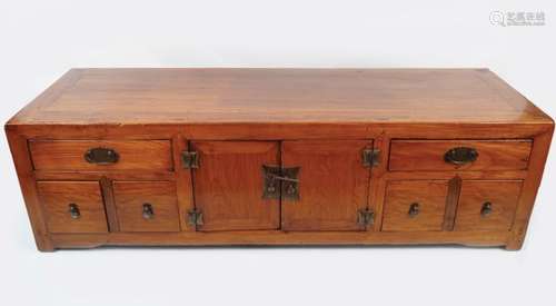 EARLY 20TH-CENTURY CHINESE LOW HARDWOOD CABINET