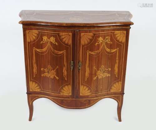 18TH-CENTURY MAHOGANY AND MARQUETRY PIER CABINET