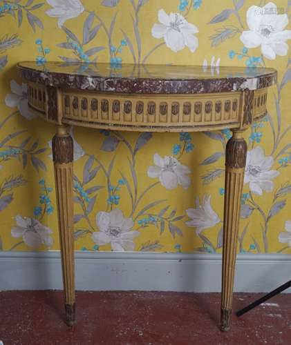 PAIR OF REGENCY PARCEL GILT CONSOLE TABLES