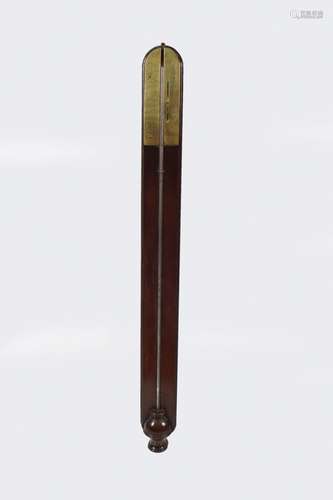 GEORGIAN MAHOGANY STICK BAROMETER