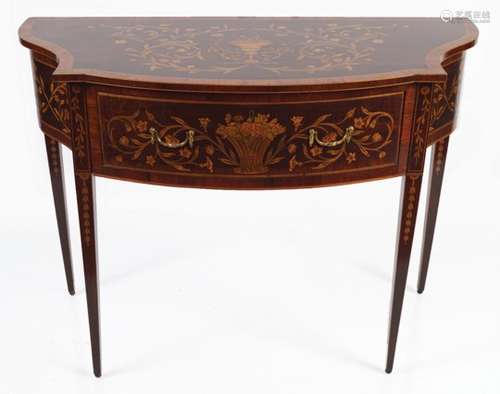 19TH-CENTURY MAHOGANY AND MARQUETRY HALL TABLE