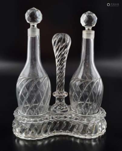 PAIR OF 19TH-CENTURY CRYSTAL DECANTERS