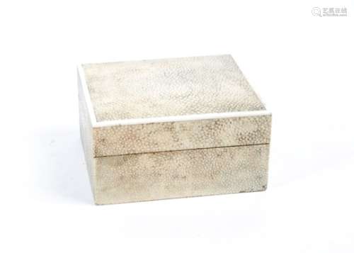 A Shagreen mounted box, early 20th Century, approximately 12 cm x 10 cm x 6 cm