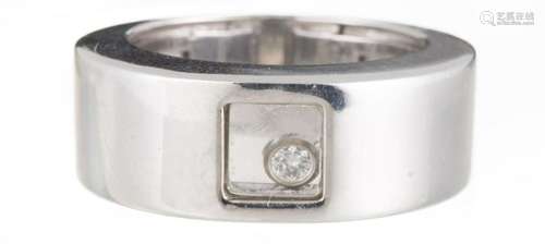 Chopard, bague Happy Diamonds en or gris .750 avec un