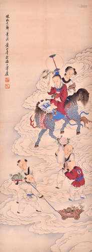 黃山壽 送子圖