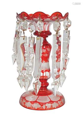 PAIR OF 19TH-CENTURY BOHEMIAN CRYSTAL EPERGNES
