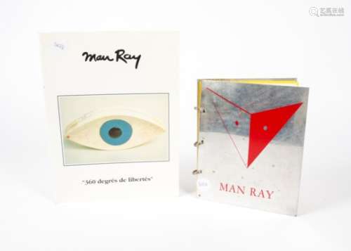 A MAN RAY Hanover Gallery London exhibition catalogue c.1969, with a polished aluminum binding,