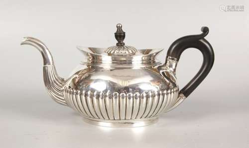 GEORGE III IRISH SILVER TEA POT