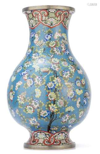 Vase en cloisonné de Chine à décor de