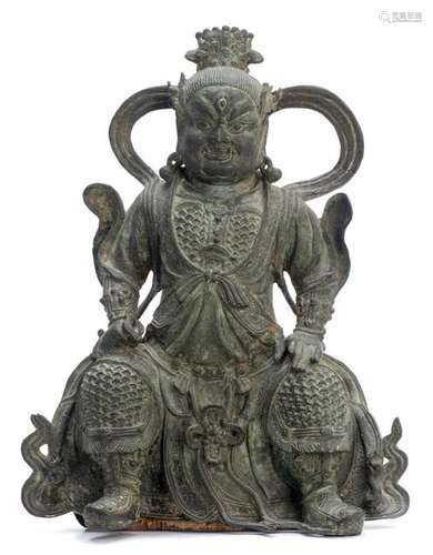 Statue d'un gardien de temple Guandi 關帝