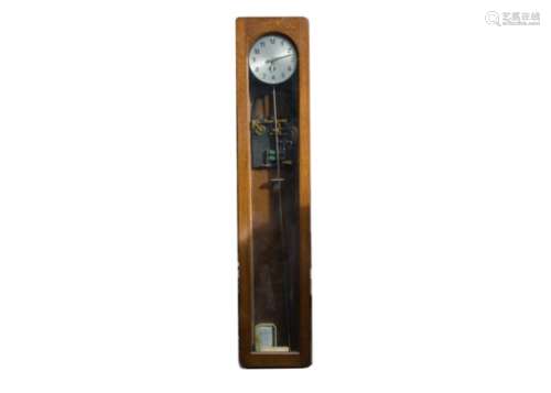 1950s Regulator Master Clock, oak case with glazed door electric master clock, complete with