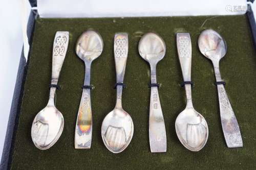 SET OF SIX IRISH SILVER TEASPOONS