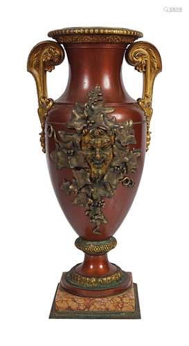 PAIR OF 19TH-CENTURY ORMOLU & ENAMELLED URNS