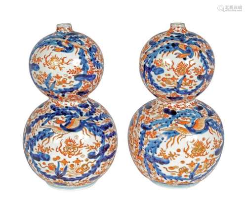 PAIR OF 19TH-CENTURY IMARI VASES