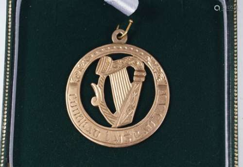 1910 LAOIS ALL IRELAND 9 CT. GOLD MEDAL