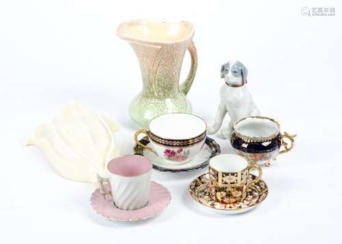 A Royal Crown Derby part coffee set, consisting of four coffee cans and six saucers, together with