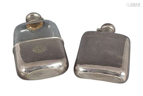 TWO 19TH-CENTURY SHEFFIELD HIP FLASKS