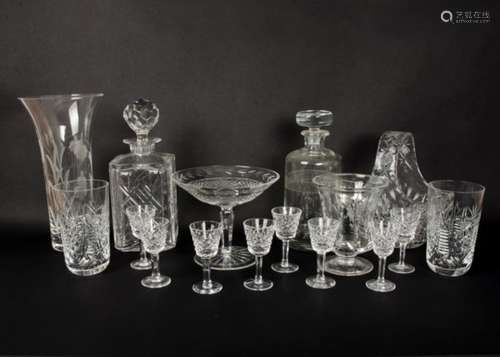 Cut Crystal Drinking Vessels and Other Table Ware, various pieces including, examples by