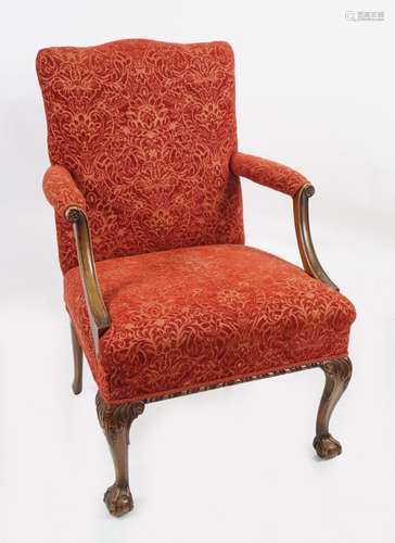 PAIR OF EDWARDIAN GAINSBOROUGH CHAIRS