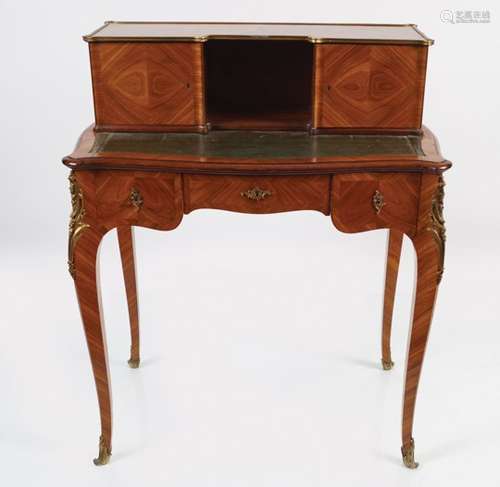 LATE 19TH-CENTURY BRASS MOUNTED KINGWOOD DESK