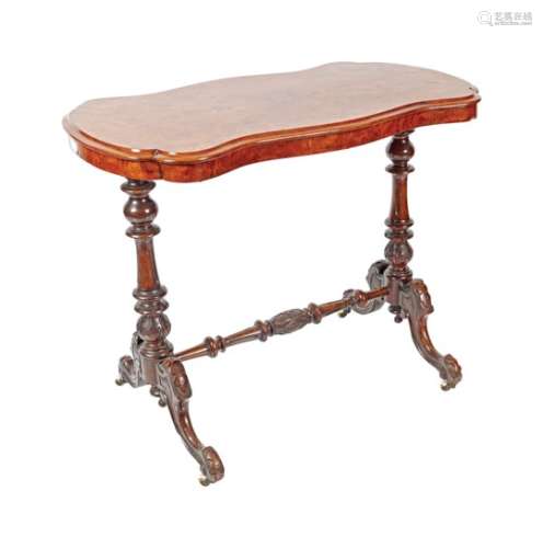 VICTORIAN BURR WALNUT OCCASIONAL TABLE