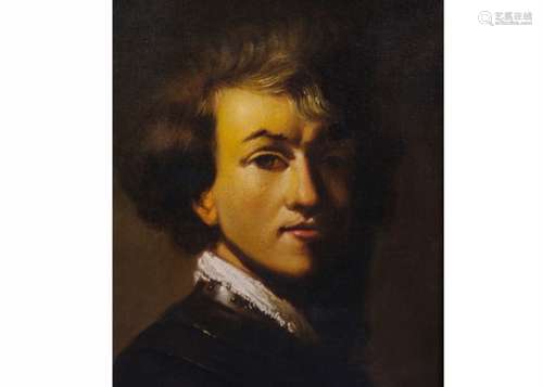 20th Century British oil on canvas, attributed to Erese Manila, 'Rembrandt Self Portrait', unsigned,