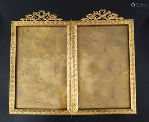 PAIR OF EDWARDIAN GILT BRONZE PHOTO FRAMES