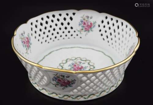 LIMOGES PORCELAIN RETICULATED BOWL