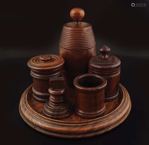 19TH-CENTURY COLLECTION OF TREEN PIECES