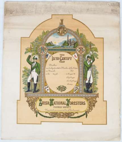 IRISH NATIONAL FORESTERS CERTIFICATE