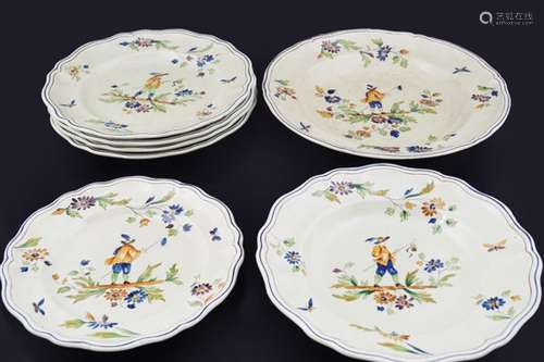 50 PIECE MOUSTIERS LONG CHAMP DINNER SERVICE